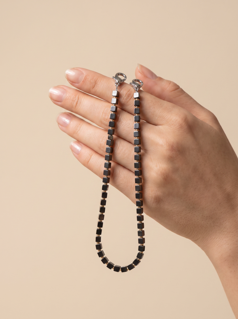 Black on Track Phone Chain