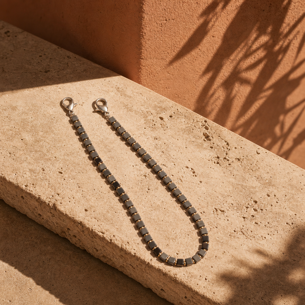 Black on Track Phone Chain